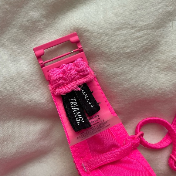 Hot Pink Triangle Bikini - Picture 3 of 4